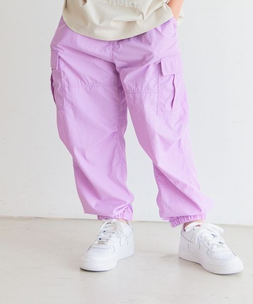 BAYFLOW（ベイフロー）の「[ウエスト調整可☆通学にも♪]ワイドカーゴパンツ(KIDS)（カーゴパンツ・キッズ・カーキ/ブラック/ラベンダー・150cm/140cm/130cm/120cm/110cm）」の12枚目の写真