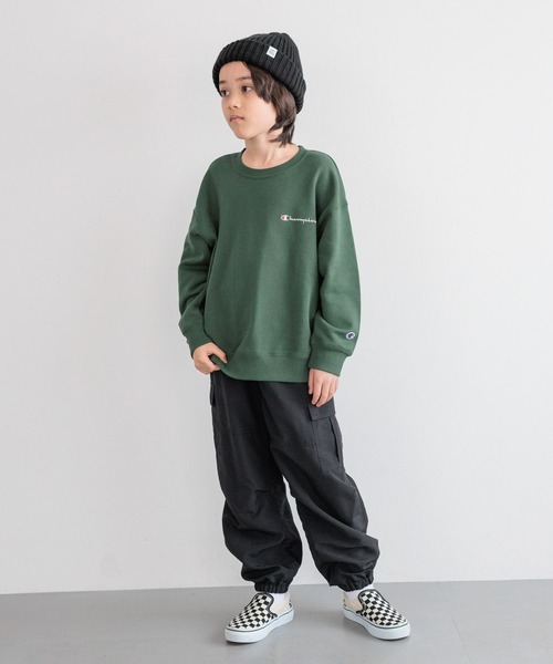 BAYFLOW（ベイフロー）の「[ウエスト調整可☆通学にも♪]ワイドカーゴパンツ(KIDS)（カーゴパンツ・キッズ・カーキ/ブラック/ラベンダー・150cm/140cm/130cm/120cm/110cm）」の5枚目の写真