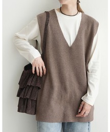 reca | 深Vネックニットベスト(ベスト)