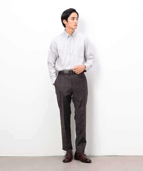 COMME CA ISM（コムサイズム）の「コンパクト千鳥柄 釦ダウンドレスシャツ（シャツ/ブラウス・メンズ・ブルー/グレー・SMALL/MEDIUM/LARGE/X-LARGE）」の7枚目の写真