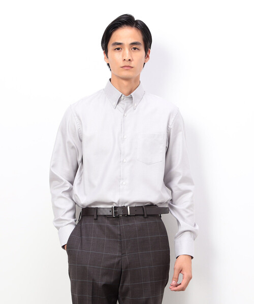 COMME CA ISM（コムサイズム）の「コンパクト千鳥柄 釦ダウンドレスシャツ（シャツ/ブラウス・メンズ・ブルー/グレー・SMALL/MEDIUM/LARGE/X-LARGE）」の13枚目の写真