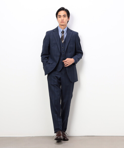 COMME CA ISM（コムサイズム）の「コンパクト千鳥柄 釦ダウンドレスシャツ（シャツ/ブラウス・メンズ・ブルー/グレー・SMALL/MEDIUM/LARGE/X-LARGE）」の15枚目の写真