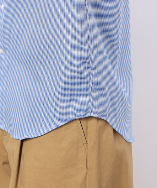 COMME CA ISM（コムサイズム）の「コンパクト千鳥柄 釦ダウンドレスシャツ（シャツ/ブラウス・メンズ・ブルー/グレー・SMALL/MEDIUM/LARGE/X-LARGE）」の10枚目の写真