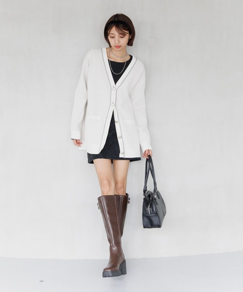 PAGEBOY（ページボーイ）の「サイドバックルロングブーツ（ブーツ・レディース・ブラウン/ブラック・MEDIUM/LARGE）」の13枚目の写真