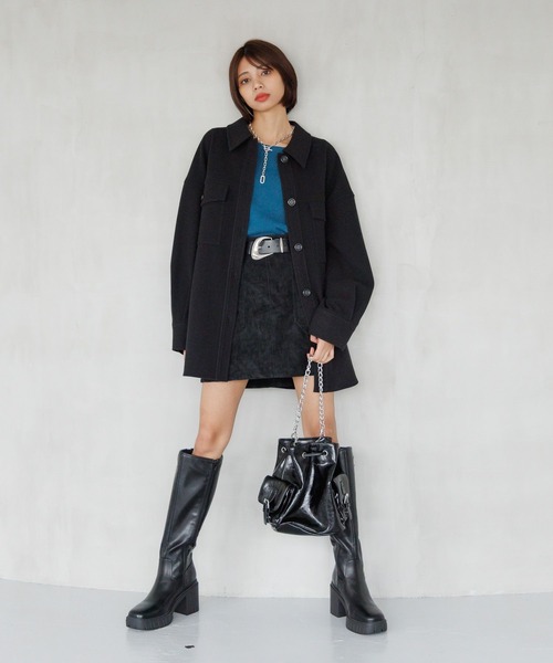 PAGEBOY（ページボーイ）の「サイドバックルロングブーツ（ブーツ・レディース・ブラウン/ブラック・MEDIUM/LARGE）」の6枚目の写真