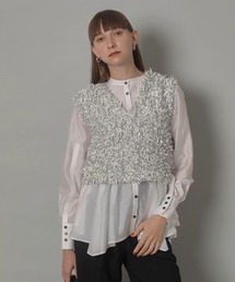 タグ付き新品未使用品！カデュネ　レーストップス　ホワイト タグ付き CADUNE レースTOPS - メルカリ