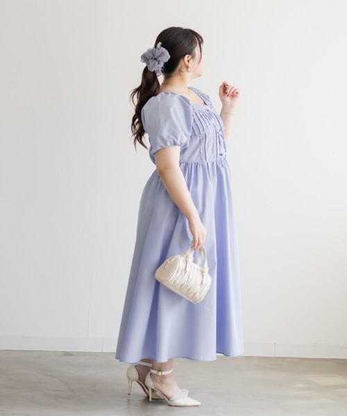 CLETTE(クレット)の「CLETTEオリジナルレース使いピンタックワンピース(ワンピース・レディース・ブルー/ブラック/ブラック系その他・LL/3L/4L)」の17枚目の写真