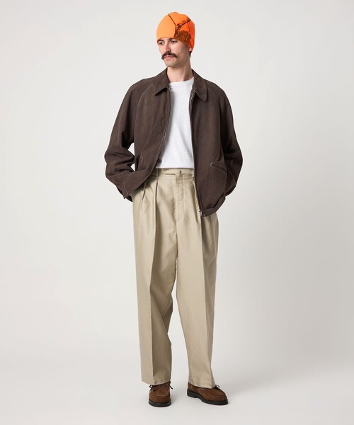 steven alan モールスキンインツープリーツドレストラウザーズ　XL STEVEN ALAN スラックス 「Steven Alan」 13.5oz デニム イン