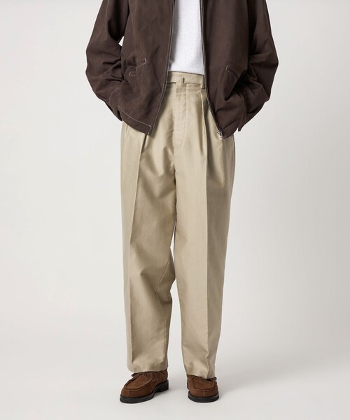 steven alan モールスキンインツープリーツドレストラウザーズ　XL STEVEN ALAN スラックス 「Steven Alan」 13.5oz デニム イン