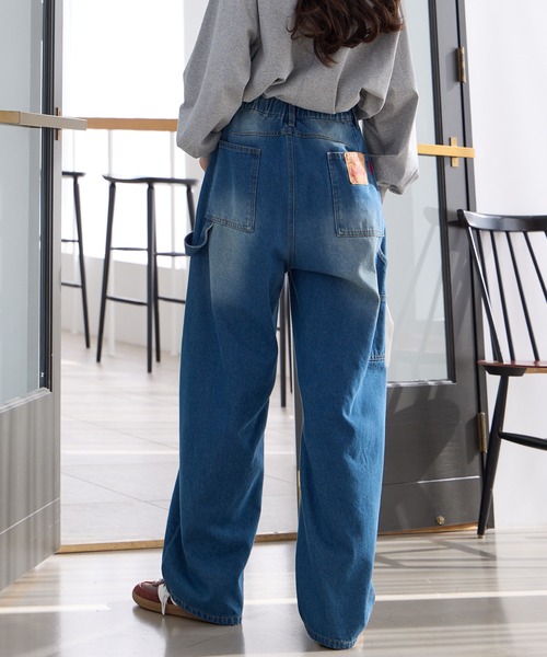 THE CRAFT CREW PRODUCTS（ザクラフトクループロダクツ）の「ヴィンテージ加工 カーブシルエットペインターデニムパンツ【THE CRAFT CREW PRODUCTS】（デニムパンツ・レディース・ワンウォッシュ/ブラック/インディゴブルー/ブルー・S/L/M）」の8枚目の写真