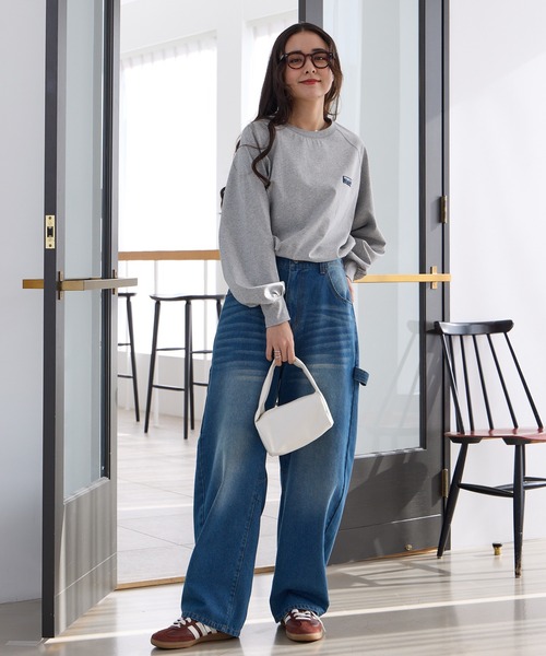 THE CRAFT CREW PRODUCTS（ザクラフトクループロダクツ）の「ヴィンテージ加工 カーブシルエットペインターデニムパンツ【THE CRAFT CREW PRODUCTS】（デニムパンツ・レディース・ワンウォッシュ/ブラック/インディゴブルー/ブルー・S/L/M）」の13枚目の写真