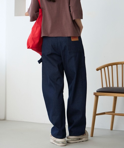ヴィンテージ加工 カーブシルエットペインターデニムパンツ / クイック