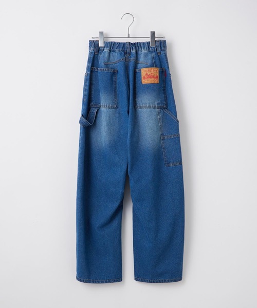 オーダー受付可能デニム ヴィンテージ加工 カーブシルエットペインターデニムパンツ【THE