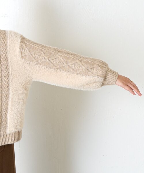 後ろ姿で惹きつける】バックレースアップニット（ニット/セーター