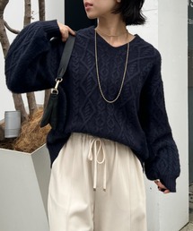 Jena espace merveilleux | バックレースアップニット(ニット/セーター)