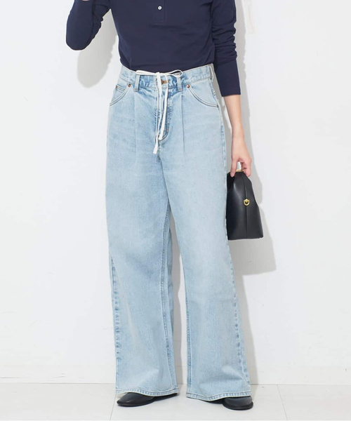 セール】LEE/リー SLOBE別注 タックワイドデニム（デニムパンツ）｜Lee