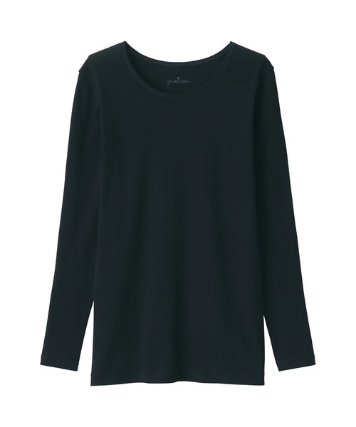 無印良品(ムジルシリョウヒン)の「婦人 あったか綿 クルーネック長袖Tシャツ(インナーウェア/肌着・レディース・ブラウン系/ライトベージュ/ブラック/オフホワイト・XL/L/M/S)」の15枚目の写真