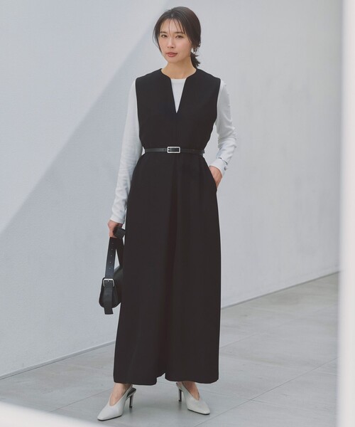 UNFILO(アンフィーロ)の「コットンカシミヤ クルーネックカットソー(Tシャツ/カットソー・レディース・黄土色系/ホワイト系/ブラック系/スモーキーグリーン系/ローズ系/ブラック系2/ブラック系1/グレー系・X-LARGE/XX-LARGE)」の18枚目の写真