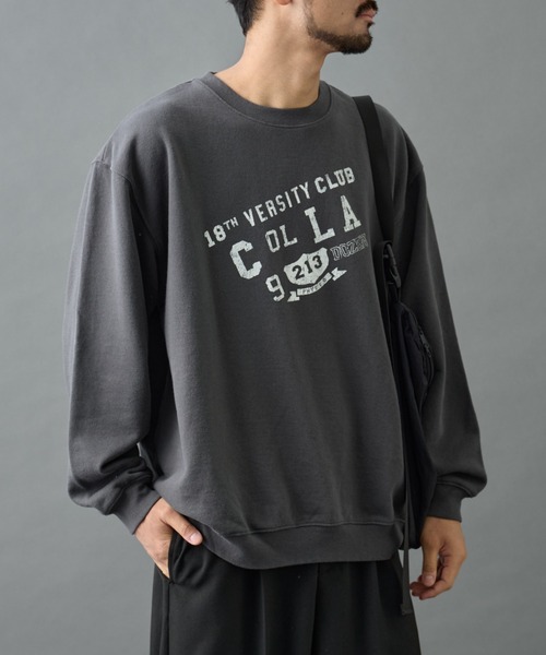 COLONY 2139（コロニートゥーワンスリーナイン）の「ヴィンテージカスレカレッジスウェット（スウェット・メンズ・アイボリー/ネイビー/チャコールグレー・LARGE/MEDIUM）」の15枚目の写真