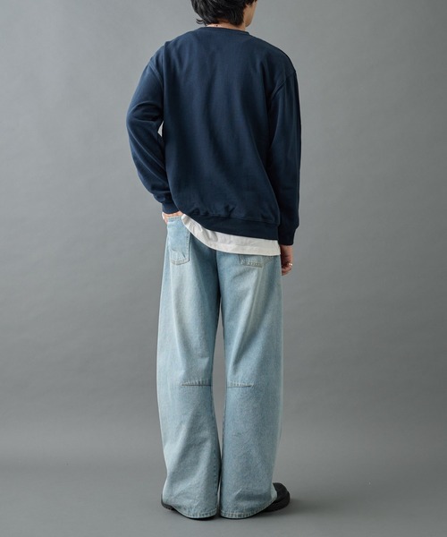 COLONY 2139（コロニートゥーワンスリーナイン）の「ヴィンテージカスレカレッジスウェット（スウェット・メンズ・アイボリー/ネイビー/チャコールグレー・LARGE/MEDIUM）」の6枚目の写真