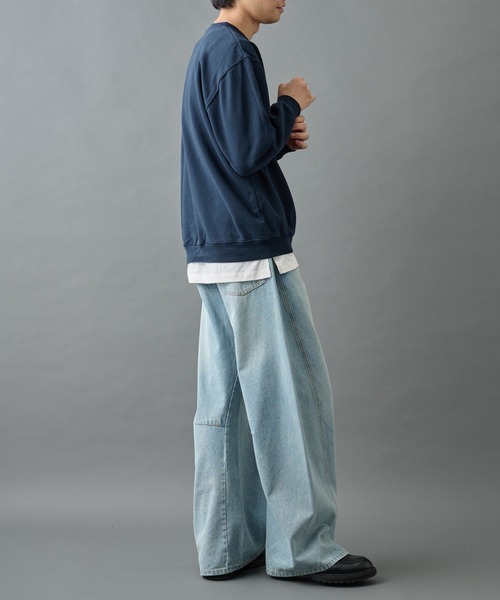 COLONY 2139（コロニートゥーワンスリーナイン）の「ヴィンテージカスレカレッジスウェット（スウェット・メンズ・アイボリー/ネイビー/チャコールグレー・LARGE/MEDIUM）」の7枚目の写真