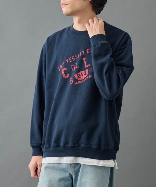 COLONY 2139（コロニートゥーワンスリーナイン）の「ヴィンテージカスレカレッジスウェット（スウェット・メンズ・アイボリー/ネイビー/チャコールグレー・LARGE/MEDIUM）」の16枚目の写真