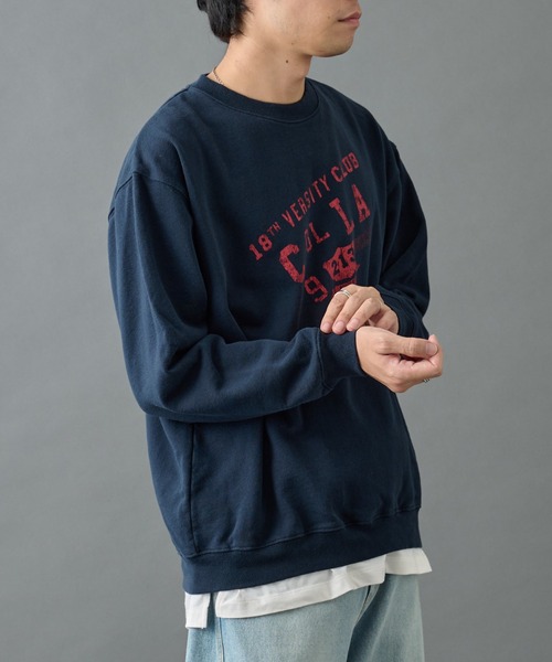 COLONY 2139（コロニートゥーワンスリーナイン）の「ヴィンテージカスレカレッジスウェット（スウェット・メンズ・アイボリー/ネイビー/チャコールグレー・LARGE/MEDIUM）」の19枚目の写真