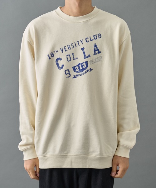 COLONY 2139（コロニートゥーワンスリーナイン）の「ヴィンテージカスレカレッジスウェット（スウェット・メンズ・アイボリー/ネイビー/チャコールグレー・LARGE/MEDIUM）」の8枚目の写真