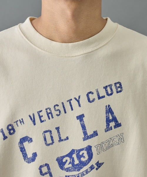 COLONY 2139（コロニートゥーワンスリーナイン）の「ヴィンテージカスレカレッジスウェット（スウェット・メンズ・アイボリー/ネイビー/チャコールグレー・LARGE/MEDIUM）」の11枚目の写真