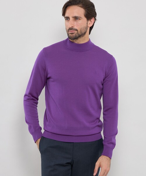 MACKINTOSH LONDON(マッキントッシュ ロンドン)の「14ゲージウォッシャブルウールモックネックニット(ニット/セーター・メンズ・ブルー/ブラック/ネイビー/パープル系その他4・L/XL/M)」の4枚目の写真
