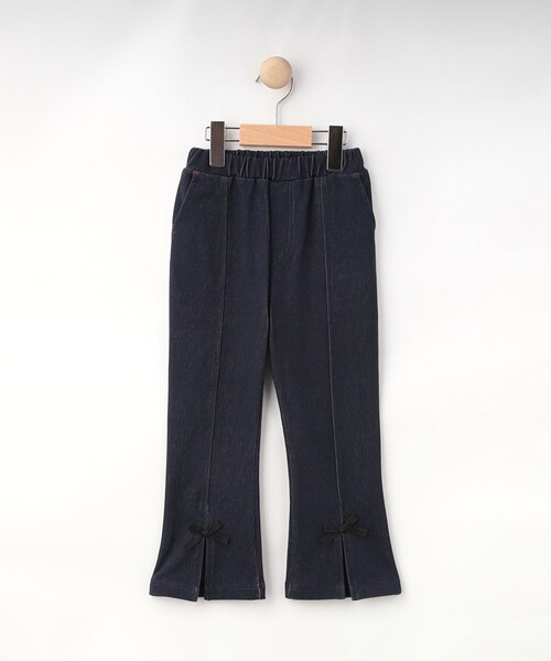 SHOO・LA・RUE（シューラルー）の「【100-150cm】デニム風ジャージフレアパンツ（その他パンツ・キッズ・サックスブルー/ブルー系その他・15 /14/13/12/11/10）」の2枚目の写真