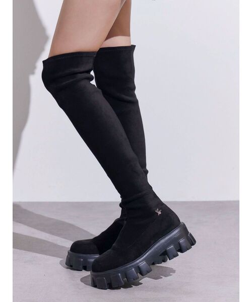 EATME（イートミー）の「E/Mスエードニーハイブーツ（ブーツ・レディース・ブラック・L/M）」の9枚目の写真