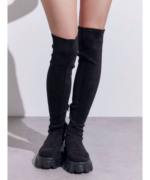 EATME（イートミー）の「E/Mスエードニーハイブーツ（ブーツ・レディース・ブラック・L/M）」の10枚目の写真