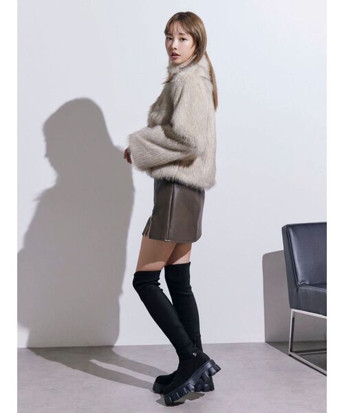 EATME（イートミー）の「E/Mスエードニーハイブーツ（ブーツ・レディース・ブラック・L/M）」の13枚目の写真