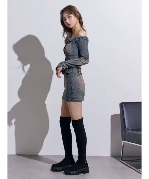 EATME（イートミー）の「E/Mスエードニーハイブーツ（ブーツ・レディース・ブラック・L/M）」の19枚目の写真