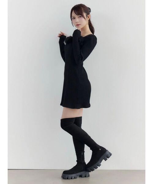 EATME（イートミー）の「E/Mスエードニーハイブーツ（ブーツ・レディース・ブラック・L/M）」の15枚目の写真