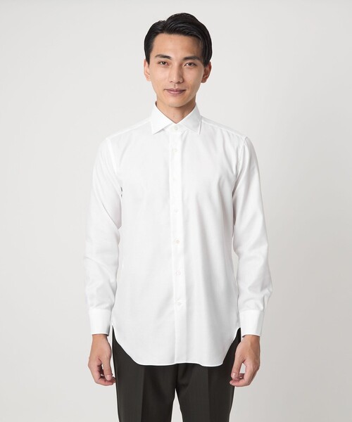 セール】MADE BY HITOYOSHI フレンチツイル ワイドカラー ドレスシャツ