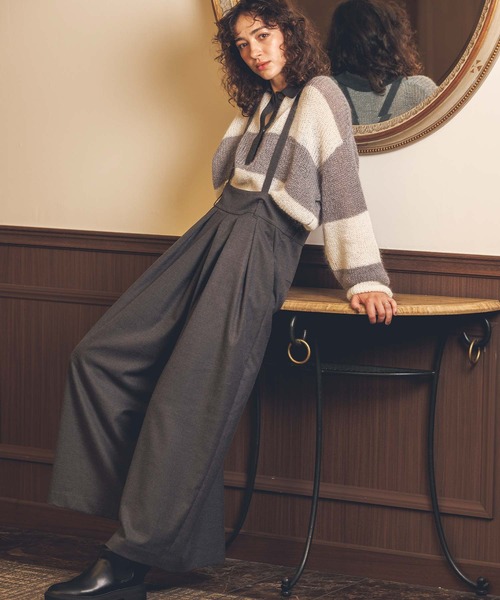 MARECHAL TERRE(マルシャルテル)の「タックワイドサロペット(その他パンツ・レディース・グレー/カーキ・FREE)」の18枚目の写真