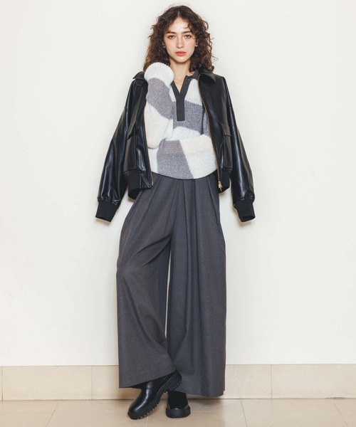 MARECHAL TERRE(マルシャルテル)の「タックワイドサロペット(その他パンツ・レディース・グレー/カーキ・FREE)」の14枚目の写真