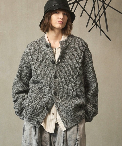 UNISEX》3 colors Wool Nylon Prime-Over Crew Neck Knit