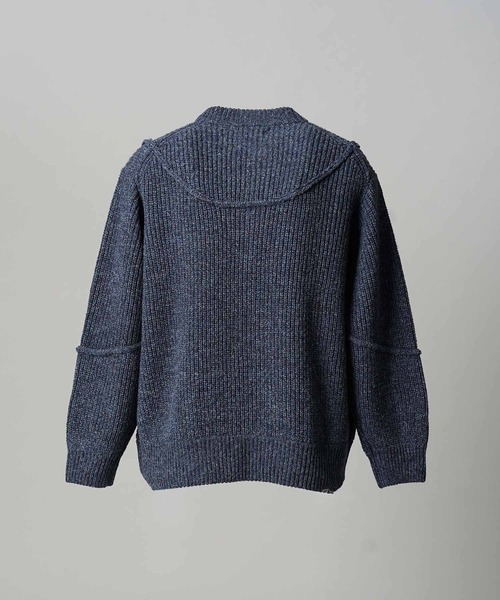 MAISON SPECIAL（メゾンスペシャル）の「《UNISEX》3 colors Wool Nylon Prime-Over Crew Neck Knit Cardigan/三つ杢ウールナイロンプライムオーバークルーネックニットカーディガン【MAISON SPECIAL/メゾンスペシャル】（カーディガン/ボレロ・メンズ・ブラック/グレー/ブルー/ブラウン・0/1/2）」の12枚目の写真
