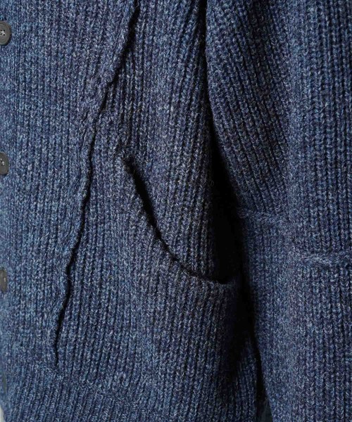MAISON SPECIAL（メゾンスペシャル）の「《UNISEX》3 colors Wool Nylon Prime-Over Crew Neck Knit Cardigan/三つ杢ウールナイロンプライムオーバークルーネックニットカーディガン【MAISON SPECIAL/メゾンスペシャル】（カーディガン/ボレロ・メンズ・ブラック/グレー/ブルー/ブラウン・0/1/2）」の7枚目の写真