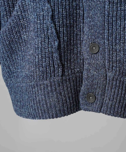 UNISEX》3 colors Wool Nylon Prime-Over Crew Neck Knit Cardigan/三