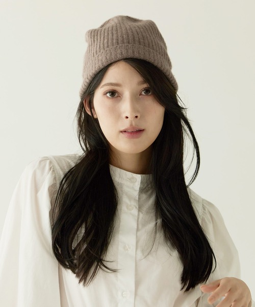 カシミヤ 100% ニット帽 キャップ（ニットキャップ/ビーニー）｜sankyo