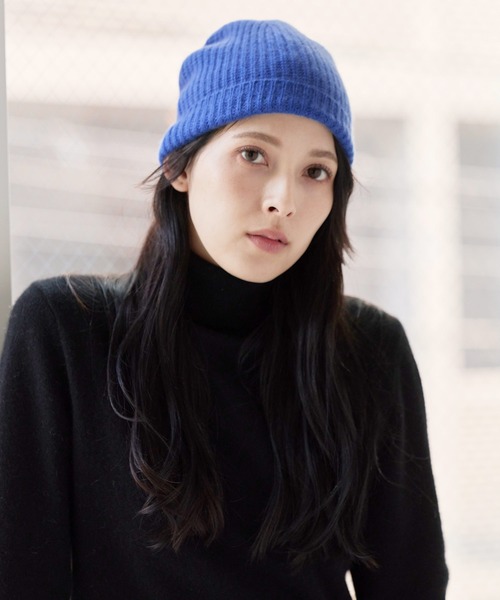 カシミヤ 100% ニット帽 キャップ（ニットキャップ/ビーニー）｜sankyo