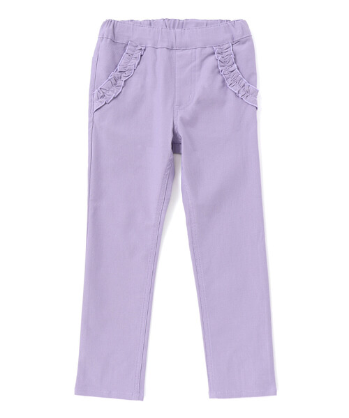 Noeil aime BeBe（ノイユエイムベベ）の「リボン付きストレッチツイルスリムパンツ（その他パンツ・キッズ・ネイビー/パープル・110cm/90cm/100cm/120cm/130cm）」の3枚目の写真