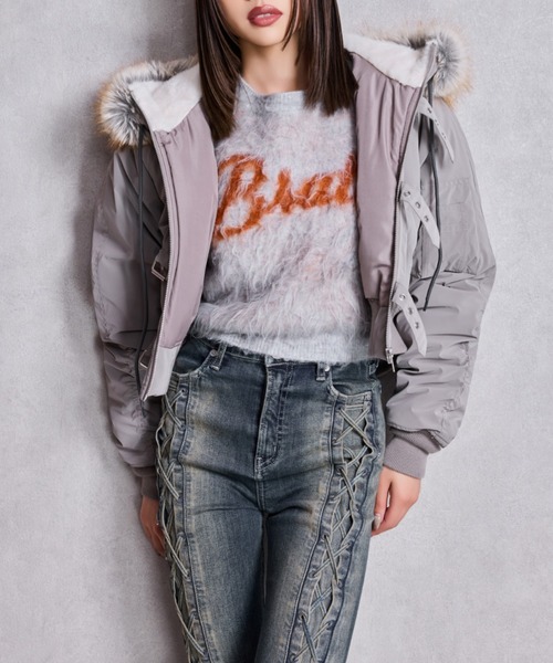 セール】VOLUME ECO FURベルトショートブルゾン（ブルゾン）｜GYDA