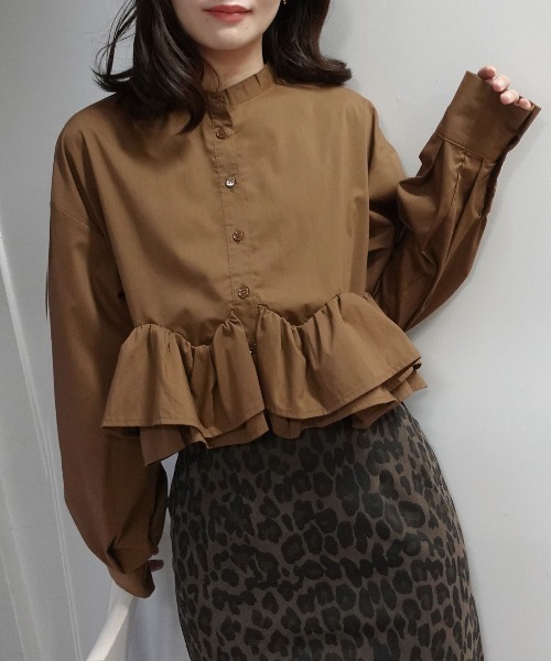 CORNERS(コーナーズ)の「ブロードフリルヘムブラウス(シャツ/ブラウス・レディース・ホワイト/ブラック/グレー/ブラウン・M)」の22枚目の写真