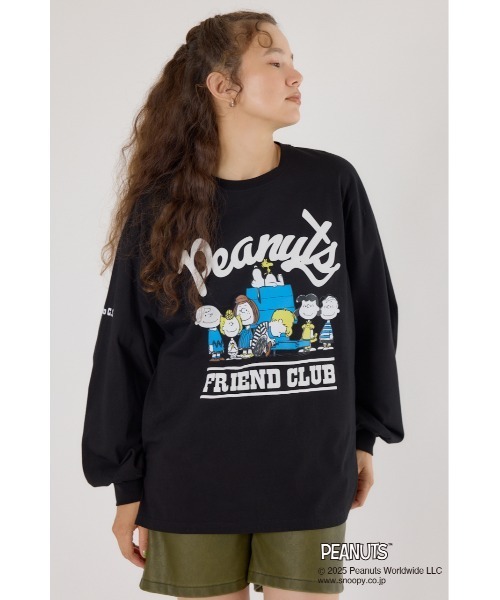 RODEO CROWNS WIDE BOWL（ロデオクラウンズワイドボウル）の「(PEANUTS)バルーンロングスリーブTシャツ（Tシャツ/カットソー・レディース・オフホワイト/ブラック/イエロー/ブラウン・FREE）」の5枚目の写真