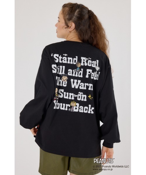 RODEO CROWNS WIDE BOWL（ロデオクラウンズワイドボウル）の「(PEANUTS)バルーンロングスリーブTシャツ（Tシャツ/カットソー・レディース・オフホワイト/ブラック/イエロー/ブラウン・FREE）」の7枚目の写真